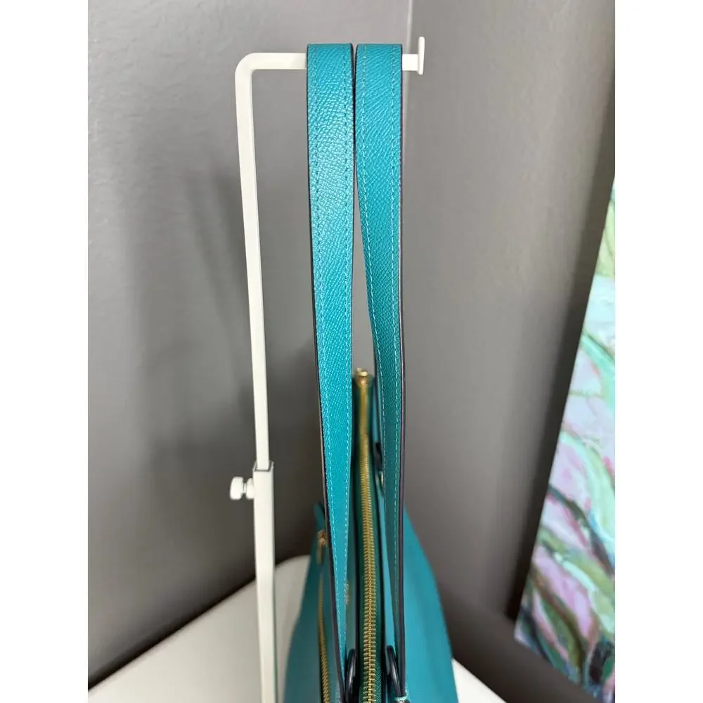 Coach Teal Gallery Tote 79608 Discontinued Color One Owner One Wear | NWOT EUC